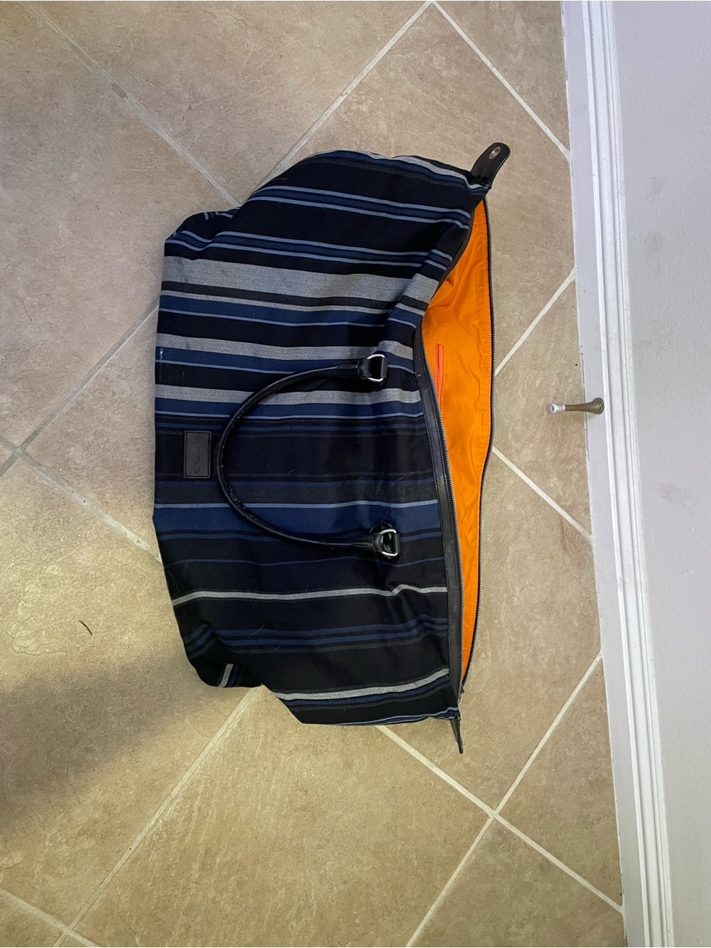 Etro Vintage Striped Travel Weekender Bag